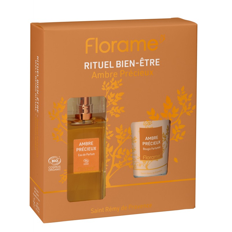 Florame-Coffret-Ambre Precieux-avec-produits