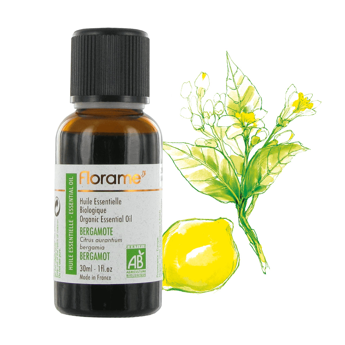 Huile Essentielle de Bergamote Zeste (expressée) Biologique