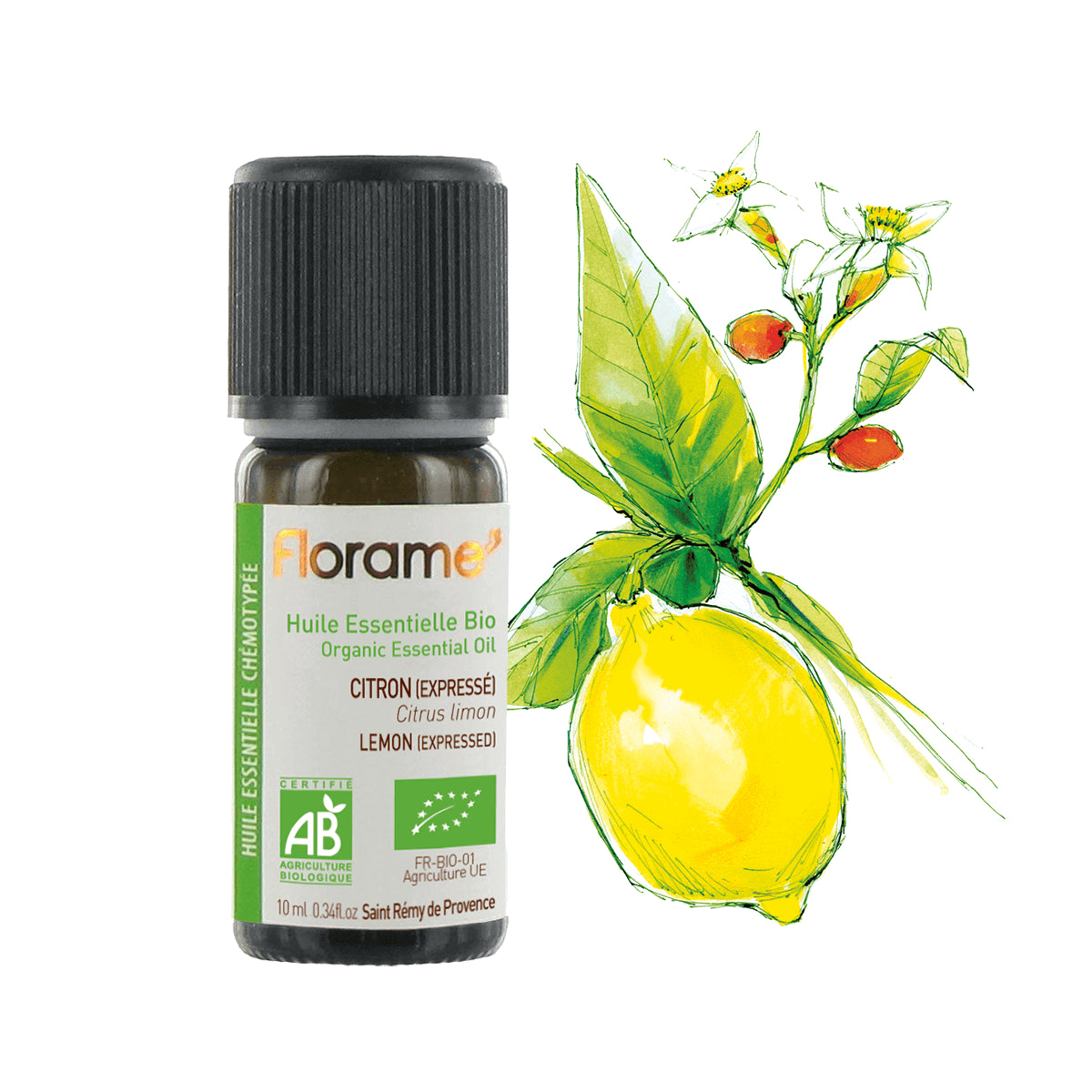 Huile Essentielle de Citron Zeste (expressé) Biologique