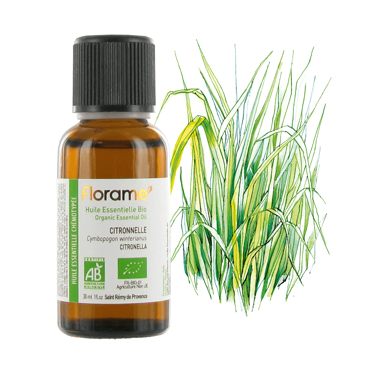 Huile Essentielle de Citronnelle Biologique