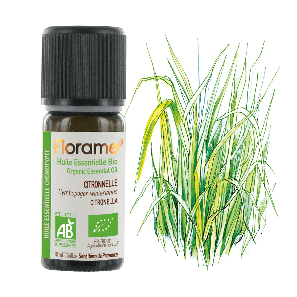 Huile Essentielle de Citronnelle Biologique